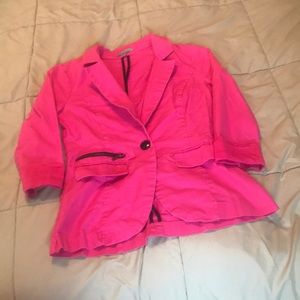 Charlotte Russe Pink 3/4 Blazer
